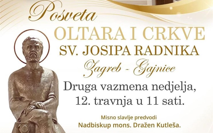 Posveta oltara i crkve sv. Josipa radnika u Gajnicama